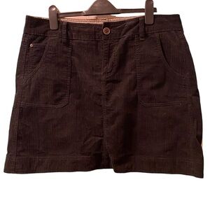 Woolrich Wellsboro Black Textured Stretch Corduroy Velvet Mini Skirt - 14